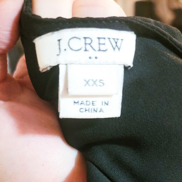 FREE with bundle! J. Crew black flounce sleeve chiffon semi-sheer peplum blouse - Picture 9 of 11